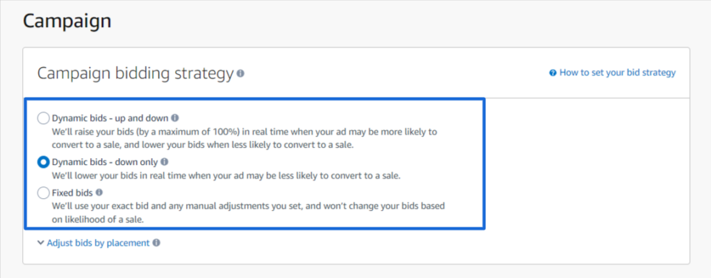 Amazon PPC Bidding strategies