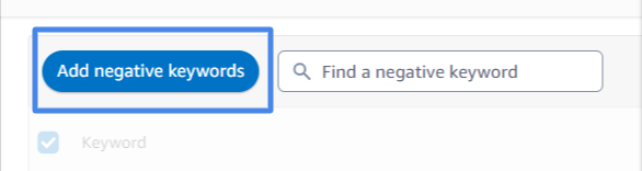 Amazon Negative Keywords