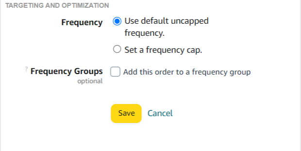 Frequency capping