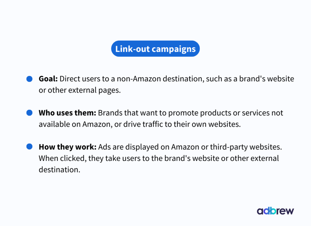 Amazon DSP Link Out Campaign